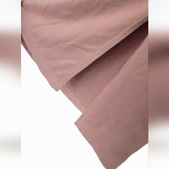 Mauve Velour Mini Dress With Slit Detail On Leg. Super Soft. Stretchy. - Picture 2 of 4